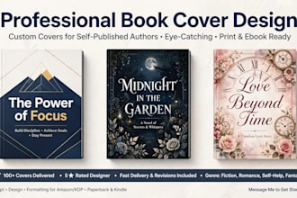 design modern minimalist self help book cover for amazon kdp