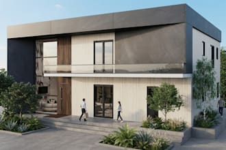 design your house exterior and create a realistic 3d facade