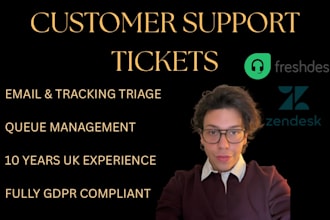 manage your customer support tickets in zendesk or freshdesk
