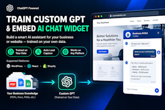 train custom gpt and embed ai chat widget on your website