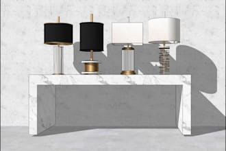 lamp design, 3d modeling rendering, and product design