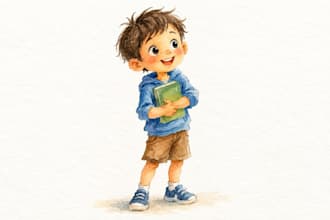 illustrate children storybook pages with custom characters