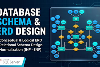 design an optimal database with erd, sql schema scripts