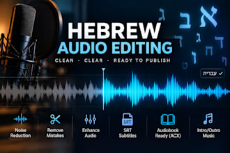 professionally edit your hebrew audio