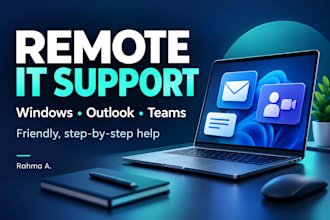provide remote IT support for windows , outlook and teams