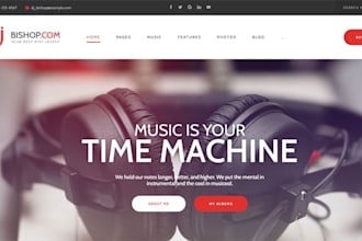 create modern music website with audio player