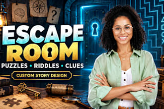 design custom escape room puzzles riddles clues and immersive game storyline