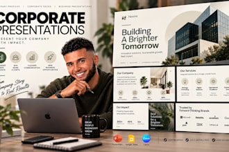 design corporate presentations, company profiles and business presentations
