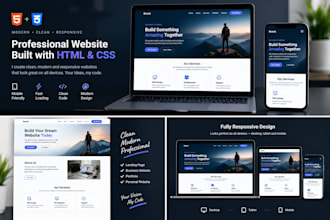 create a responsive HTML CSS website