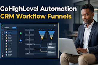 setup gohighlevel automation, funnels, website and a2p