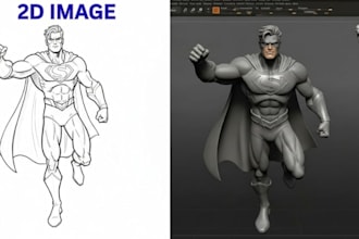 convert 2d image to high quality 3d model, png to stl, svg to stl, obj