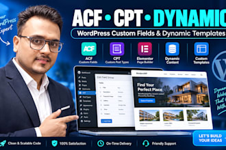 build acf cpt and dynamic wordpress elementor websites