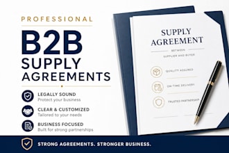 draft professional b2b supply agreements to secure your USA logistic and freight