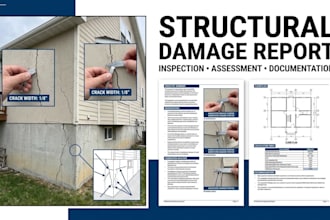prepare structural damage report, inspection report and assessment