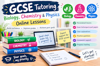 tutor gcse biology, chemistry and physics triple science
