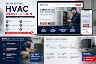 make a modern hvac website for heating and cooling contractors