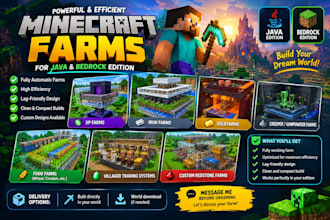create minecraft farms for java and bedrock edition