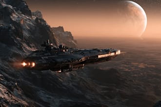 create sci fi illustration and sci fi sci fi illustration