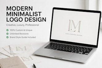 do modern minimalist business and luxury brand logo design