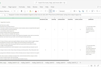 annotate, rate and write quality justifications for text data