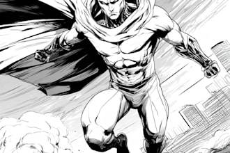 superhero comic page superhero character for comics
