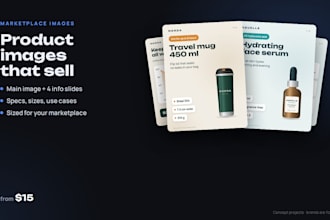 design marketplace product images and infographics