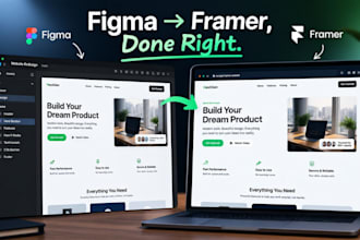 design and fix framer websites including figma to framer