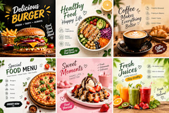 design creative food instagram posts