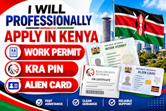 do work permit, alien card, non resident kra pin application