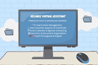 ser sua assistente virtual em portugues para apoio e emails