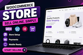 build your woocommerce store, online shop and ecommerce website