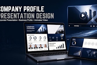 create a professional company profile presentation and video