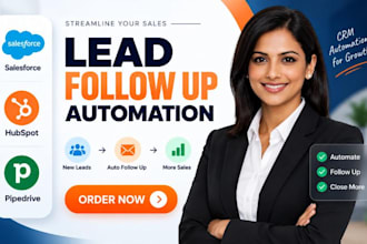 setup salesforce hubspot pipedrive lead follow up automation