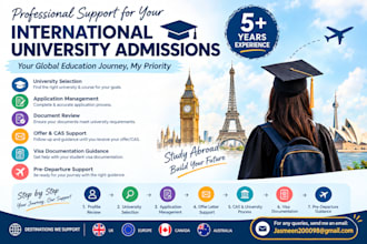 manage your international university application from start to finish