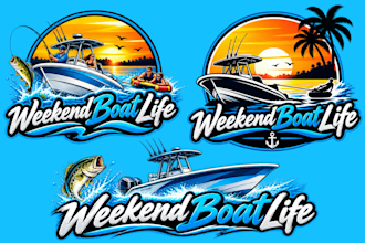 design amazing boat logo