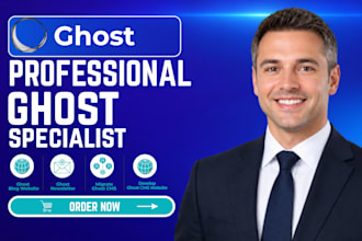 build ghost cms website, customize ghost theme ghost newsletter setup ghost blog