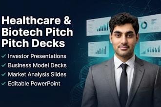 create a healthcare or biotech pitch deck and business presentation