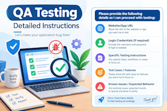 do professional manual testing for your software