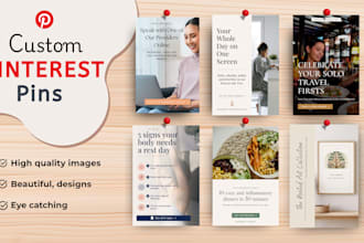 design beautiful custom pinterest pins for you