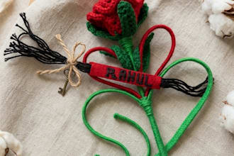 make personalized handmade crochet rose friendship bands