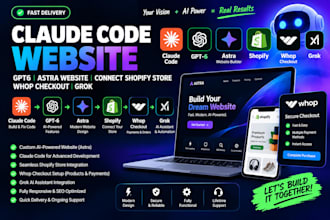 claude code website gpt6 astra website connect shopify store whop checkout grok