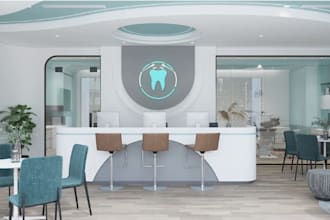 design healthcare medical, clinic, dental interior design and 3d rendering