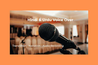 provide hindi and urdu voice over and translation