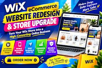 wix ecommerce design wix website redesign wix store upgrade wix website redesign