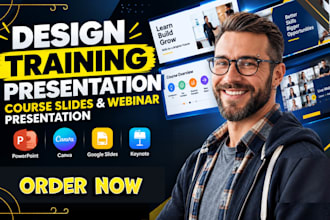 design training presentation, course slides and webinar presentation