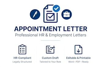 write appointment letters and he contract and appointments