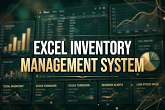 create excel automated warehouse inventory management system with dashboard