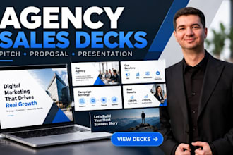 design digital marketing agency sales deck and client pitch deck design
