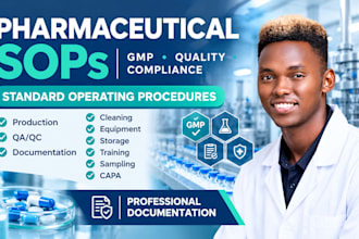 create pharmaceutical sops, procedures and gmp documentation