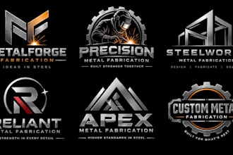 design a custom welding, steel, engineering, industrial metal fabrication logo